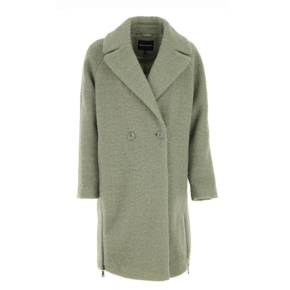Emporio Armani - Double-breasted Celadon Green Coat - IT 42
